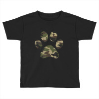 Cool Vintage Green Camouflage Dog Paw Print Toddler T-shirt | Artistshot