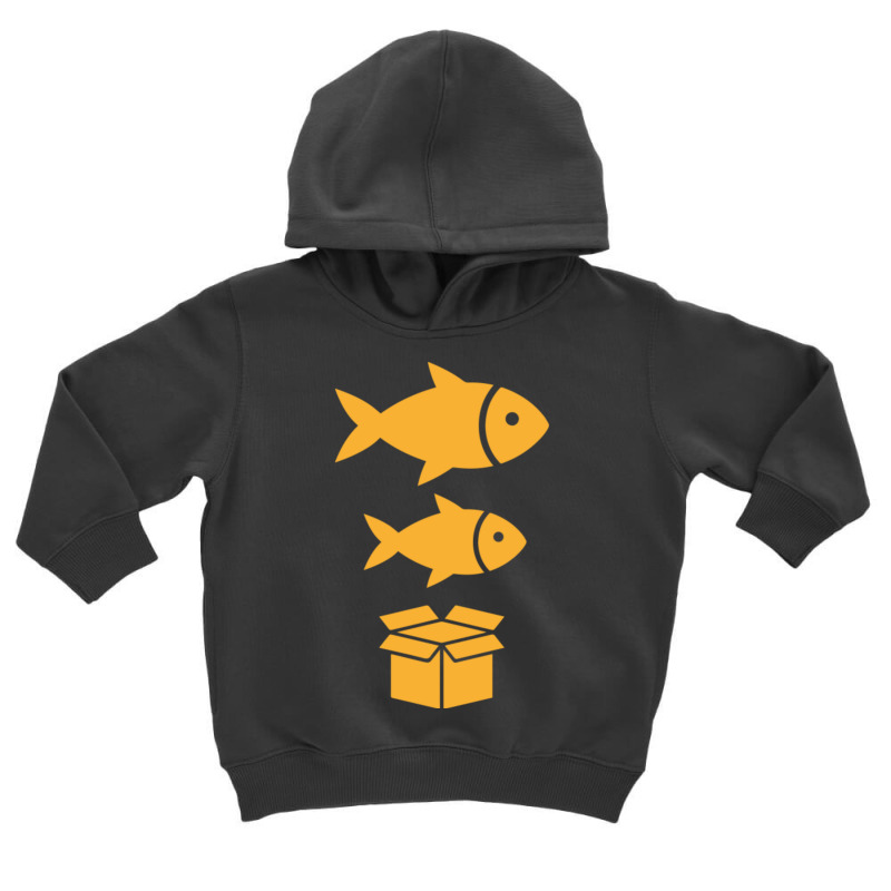 Big Fish, Little Fish, Cardboard Box Toddler Hoodie by cm-arts | Artistshot