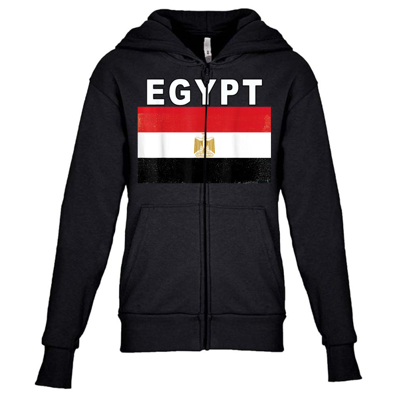 Egyptian National Pride Flag Of Egypt T Shirt Youth Zipper Hoodie by cm-arts | Artistshot