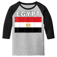 Egyptian National Pride Flag Of Egypt T Shirt Youth 3/4 Sleeve | Artistshot