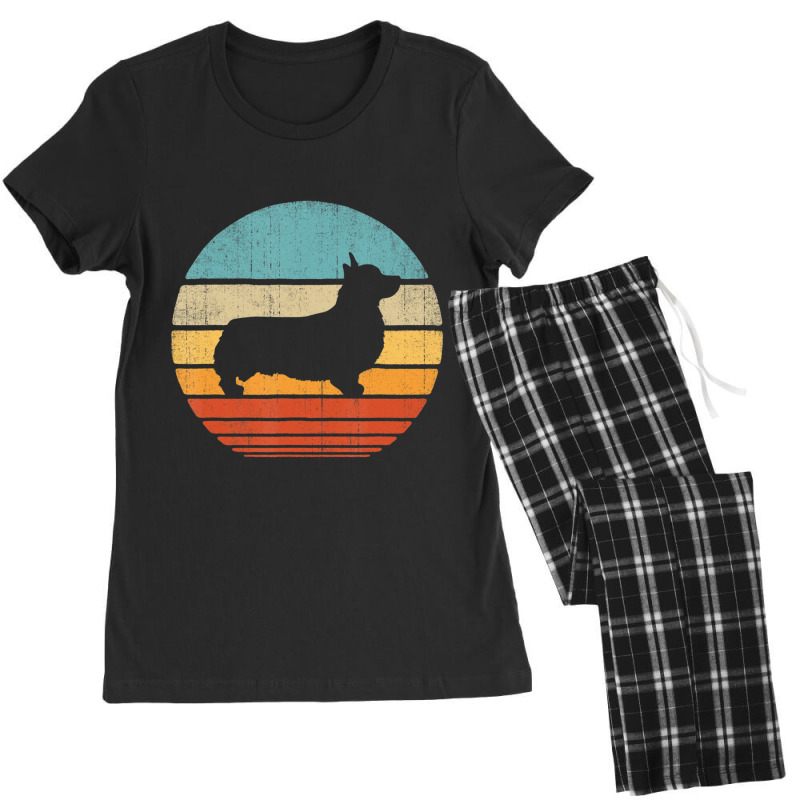 Corgi Retro Vintage 60s 70s Sunset Dog Lovers Men Women Women's Pajamas Set by Konlasa6638 | Artistshot