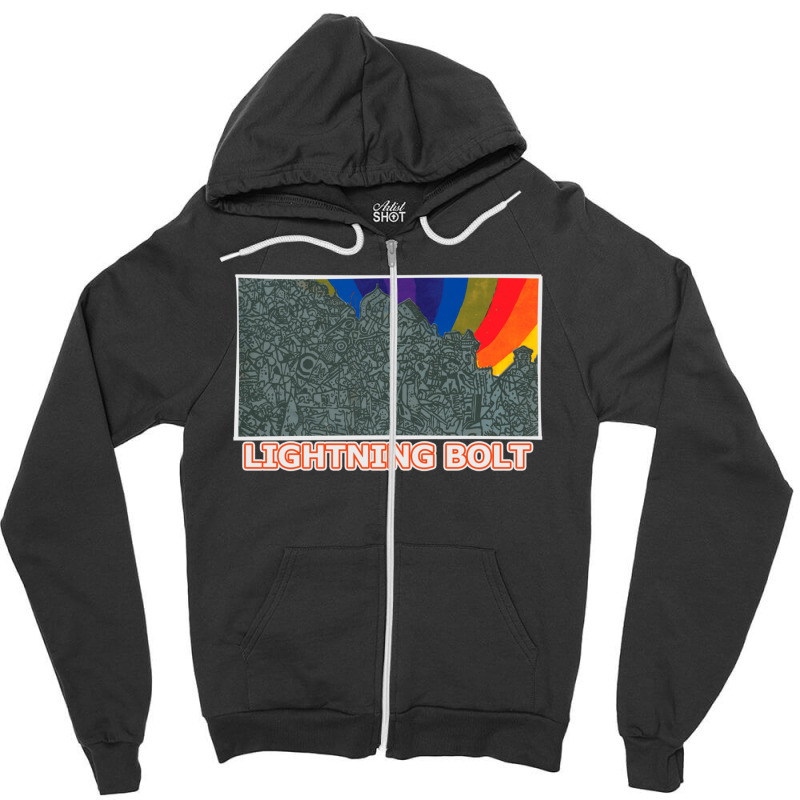 Lightning Bolt Zipper Hoodie by SpencerLarsen | Artistshot