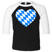 Love Germany State Bavaria Flag Colors Blue Diamonds T Shirt Toddler 3/4 Sleeve Tee | Artistshot