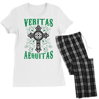 St Patrick's Day Irish Veritas Aequitas Ireland Men Women T Shirt Women's Pajamas Set | Artistshot