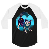 Sugar Skull Cat 3/4 Sleeve Shirt | Artistshot