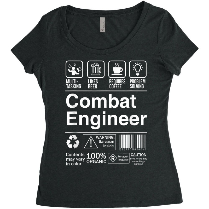 Combat Engineer Shopping Label Problem Solver T Shirt Women's Triblend Scoop T-shirt by cm-arts | Artistshot