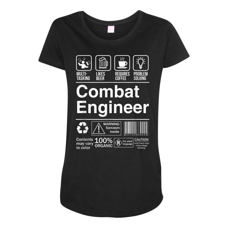 Combat Engineer Shopping Label Problem Solver T Shirt Maternity Scoop Neck T-shirt by cm-arts | Artistshot