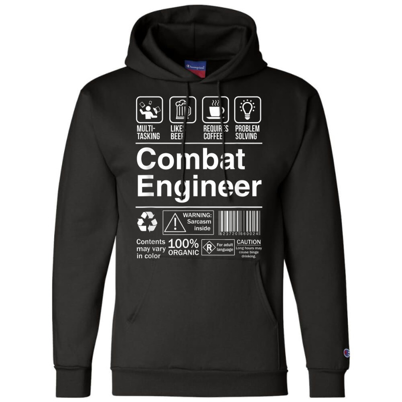 Combat Engineer Shopping Label Problem Solver T Shirt Champion Hoodie by cm-arts | Artistshot