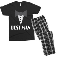 Best Man Wedding Party Mock Tuxedo Men's T-shirt Pajama Set | Artistshot