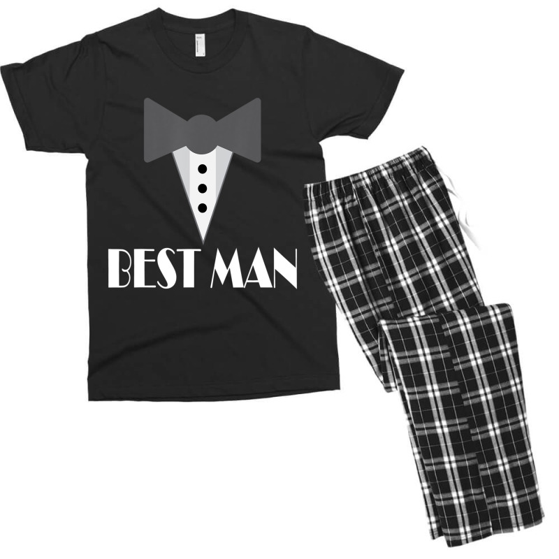 Best Man Wedding Party Mock Tuxedo Men's T-shirt Pajama Set by Bertrand Angulo | Artistshot