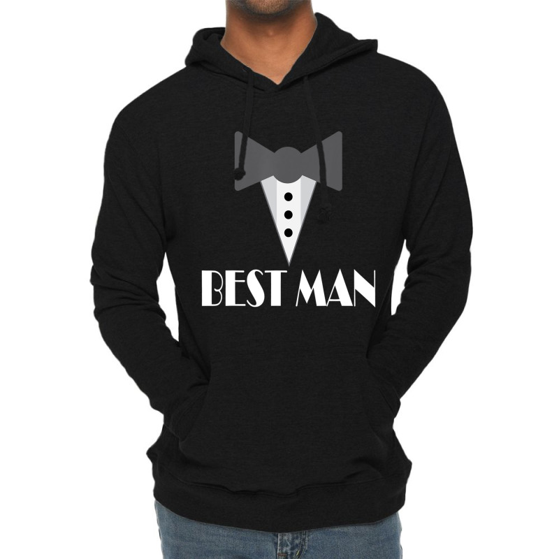 Best Man Wedding Party Mock Tuxedo Lightweight Hoodie by Bertrand Angulo | Artistshot