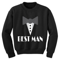 Best Man Wedding Party Mock Tuxedo Youth Sweatshirt | Artistshot