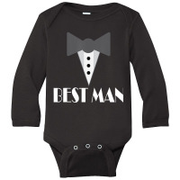 Best Man Wedding Party Mock Tuxedo Long Sleeve Baby Bodysuit | Artistshot