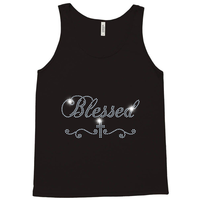 Blessed Bling Rhinestone Bling Women Mom Birth Day Tank Top by Koyanho62 | Artistshot