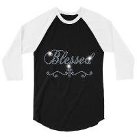 Blessed Bling Rhinestone Bling Women Mom Birth Day 3/4 Sleeve Shirt | Artistshot