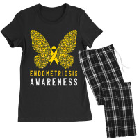 Butterfly Endometriosis Awareness Month Endo Support Ribbon Women's Pajamas Set | Artistshot