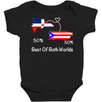 Half Puerto Rican Half Dominican Flag Map Combined Pr Rd T Shirt Baby Bodysuit | Artistshot