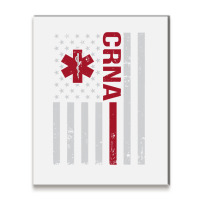 Crna Certified Registered Nurse Anesthetist Usa Flag Metal Print Vertical | Artistshot