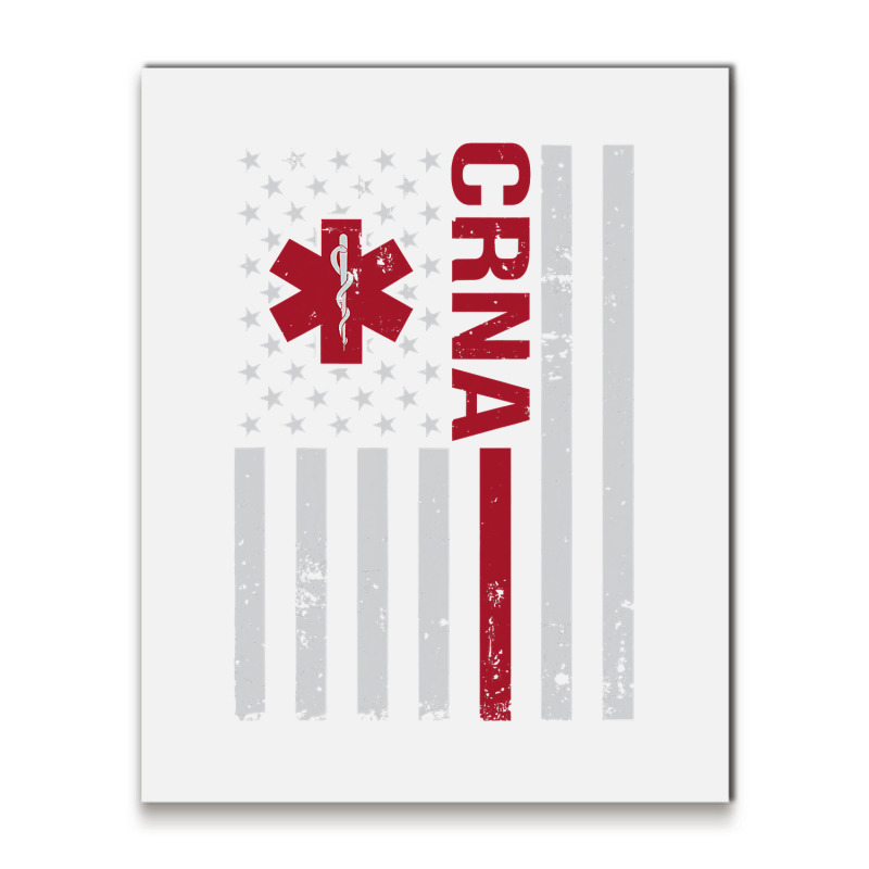 Crna Certified Registered Nurse Anesthetist Usa Flag Metal Print Vertical | Artistshot