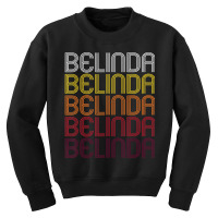 Belinda Retro Wordmark Pattern Vintage Style Youth Sweatshirt | Artistshot