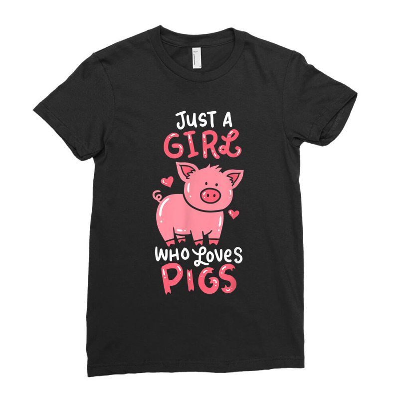 Pig Piglet Hog Farm Animal Funny Gift Ladies Fitted T-Shirt by JonathonBarringer | Artistshot