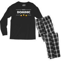 Family Name Surname Or First Name  Team Dominic T Shirt Men's Long Sleeve Pajama Set | Artistshot