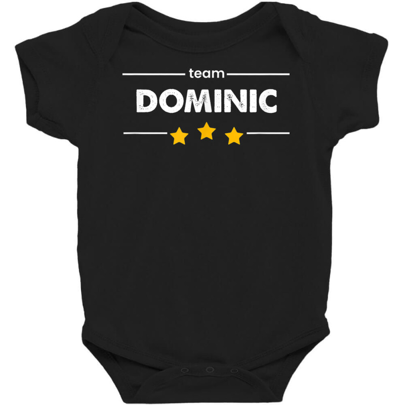 Family Name Surname Or First Name  Team Dominic T Shirt Baby Bodysuit by cm-arts | Artistshot