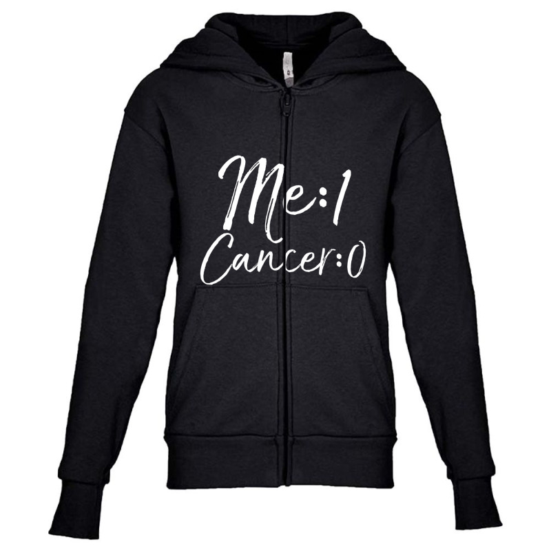 Cancer Free Remission Cancer Survivor Me 1 Cancer 0 Youth Zipper Hoodie | Artistshot