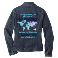 Relocation From Basingstoke   Proud Girl From Basingstoke T Shirt Ladies Denim Jacket | Artistshot