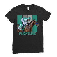 Flightline Horse Racing Thoroughbred Del Mar Santa Anita T Shirt Ladies Fitted T-shirt | Artistshot