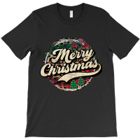 Leopard Plaid, Retro Leopard Plaid, Retro Leopard Plaid Merry Christma T-shirt | Artistshot