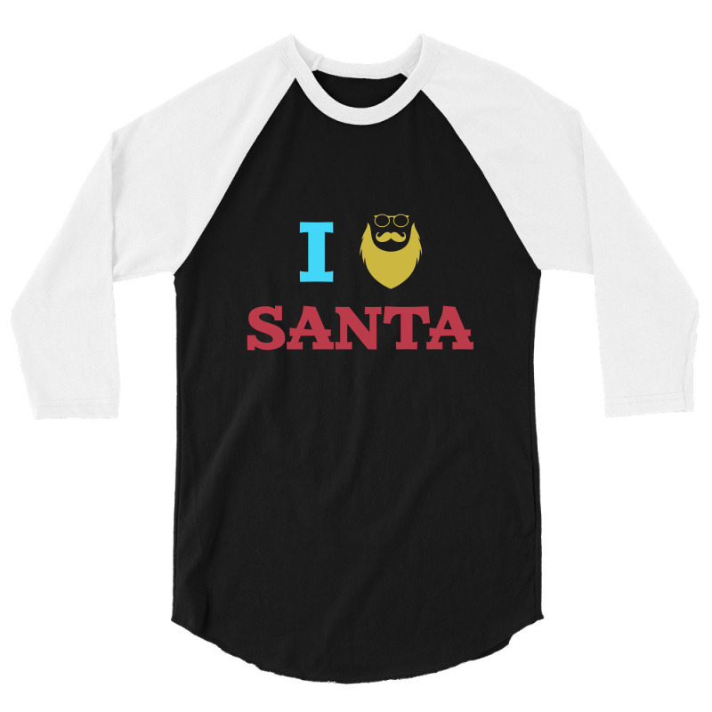 I Love Santa 3/4 Sleeve Shirt | Artistshot