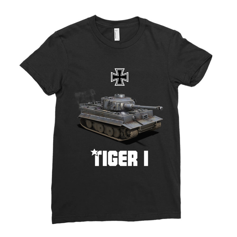 Tiger I German Heavy Tank Ww2 Military Panzerkampfwagen Pullover Hoodi Ladies Fitted T-Shirt by cm-arts | Artistshot