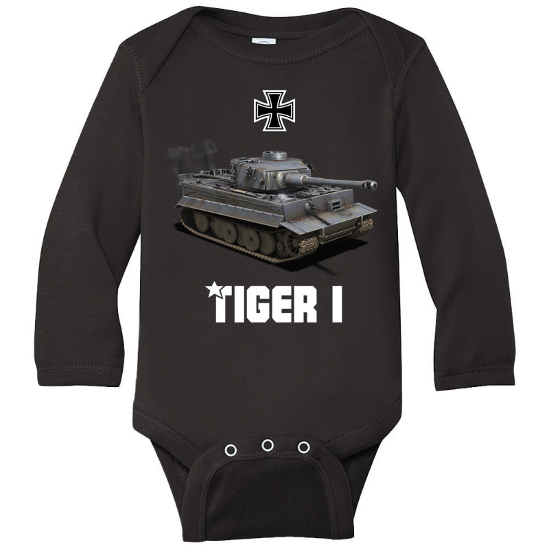 Tiger I German Heavy Tank Ww2 Military Panzerkampfwagen Pullover Hoodi Long Sleeve Baby Bodysuit by cm-arts | Artistshot