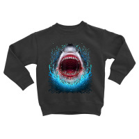 Great White Shark Open Mouth Teeth Beach Ocean Animal Toddler Sweatshirt | Artistshot