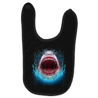 Great White Shark Open Mouth Teeth Beach Ocean Animal Baby Bibs | Artistshot