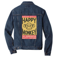 Happy Monkey Safety Matches, Vintage, Happy Monkey, Safety Matches, Ha Men Denim Jacket | Artistshot