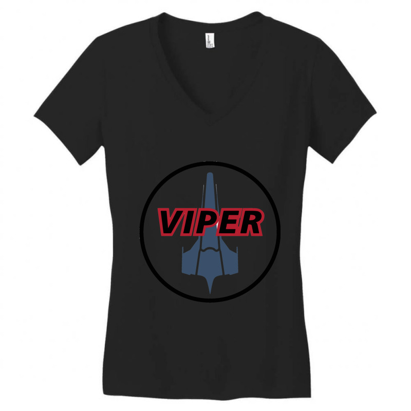 Battlestar Galactica - Viper Mark Ii Women's V-Neck T-Shirt by cm-arts | Artistshot