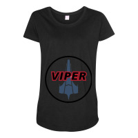 Battlestar Galactica - Viper Mark Ii Maternity Scoop Neck T-shirt | Artistshot