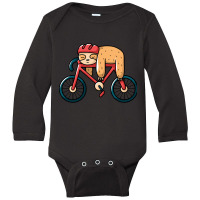 Bike Sloth, Bicycle Cycling Sloth, Cycling Sloth, Bicycle Cycling Slot Long Sleeve Baby Bodysuit | Artistshot