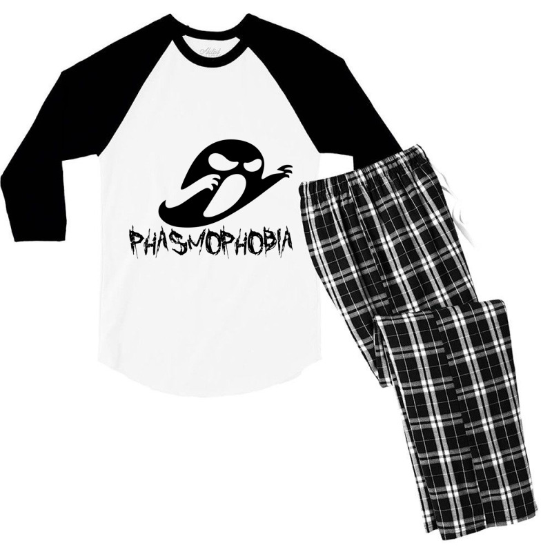 Phasmophobia Ghost Funny Boo Dark Horror (9) Men's 3/4 Sleeve Pajama Set | Artistshot