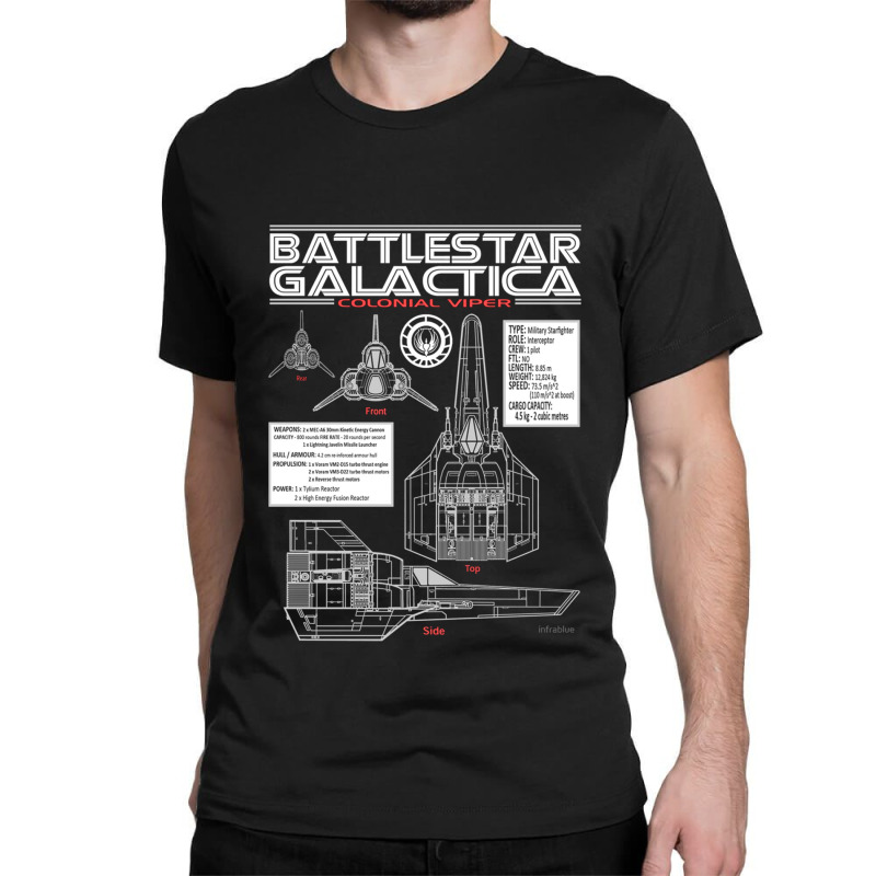 Battlestar Galactica Colonial Viper Classic T-shirt by cm-arts | Artistshot