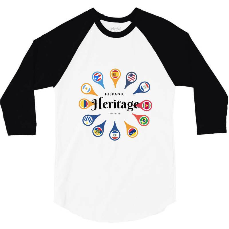 National Hispanic Heritage Month 2021 3/4 Sleeve Shirt | Artistshot