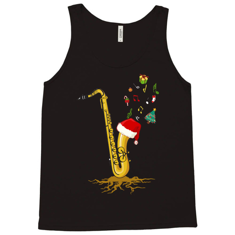 Saxophone Chrismas Tree, Merry Christmas Saxophone, Saxophone Chrismas Tank Top | Artistshot