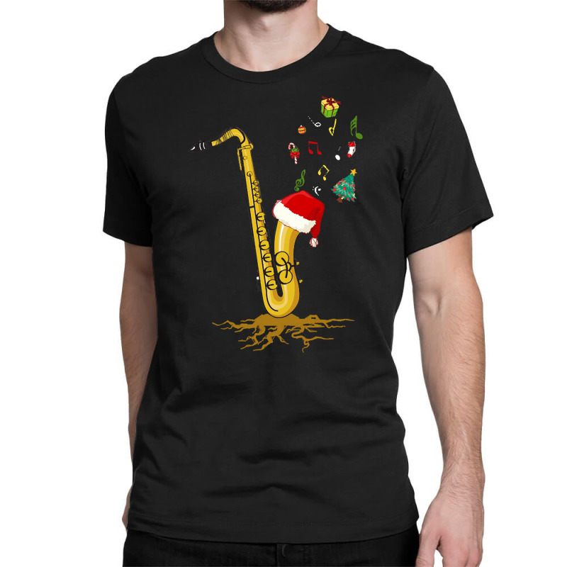 Saxophone Chrismas Tree, Merry Christmas Saxophone, Saxophone Chrismas Classic T-shirt | Artistshot