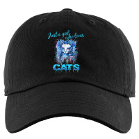 Cute 'just A Girl Who Loves Cats' Tee, Splash Art Cat Lover Kids Cap | Artistshot