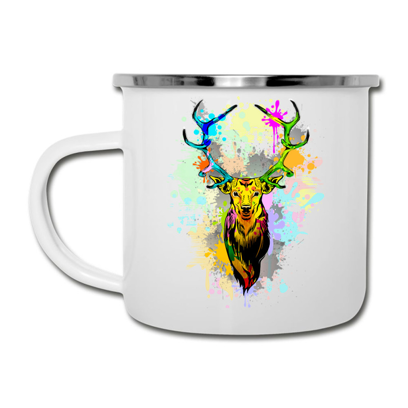 Deer Popart Dripping Paint, Deer Pop Art, Dripping Paint, Deer Drippin Camper Cup | Artistshot