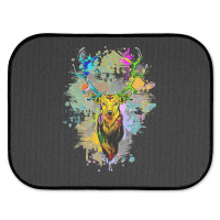 Deer Popart Dripping Paint, Deer Pop Art, Dripping Paint, Deer Drippin Rear Car Mat | Artistshot