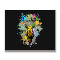 Deer Popart Dripping Paint, Deer Pop Art, Dripping Paint, Deer Drippin Metal Print Horizontal | Artistshot