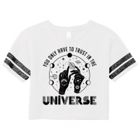 Trust In Universe Crystal Divination Ball Tarot Cards Witch T Shirt Scorecard Crop Tee | Artistshot